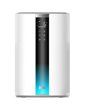 Purificator aer Dreo 337S Smart, Wifi, 243 m³/h, Filtru 3 in 1 H 13 True HEPA, Senzor calitate aer, 4 trepte de viteza, Mod Turbo, Mod Auto, Mod de noapte, Lumină ambientală, Până la 99 m³, Alb