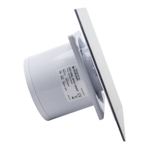 Ventilator de baie Ecovent DECORA, Ø100, Super Silent, Panou Plexiglas schimbabil, Clapeta antiretur, Debit 93 m3/h, Garanție 5 ani, Auriu Satinat