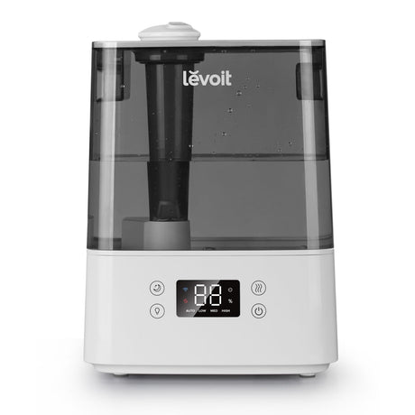 Resigilat! Umidificator de aer LEVOIT Classic 300S, Rezervor 6L, Super Silentios, Aplicatie Smart, Senzor Umiditate, Functie AUTO, Aromaterapie, Autonomie 60 ore, Gray