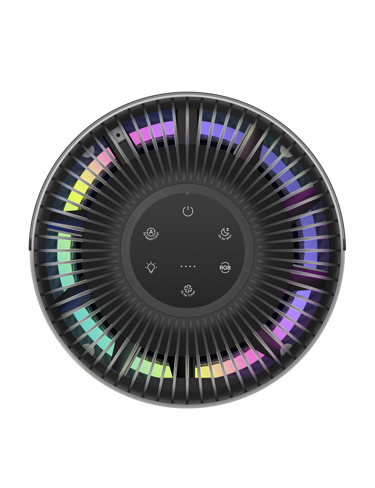 Purificator aer Dreo 530AS Smart, Wifi, 221 m³/h, Filtru 3 in 1 True HEPA, DREO HyperSilent™, 4 trepte de viteza, Mod Turbo, Mod Auto, Mod de noapte, Senzor calitate aer, Lumină ambientală, Până la 90 m², Negru