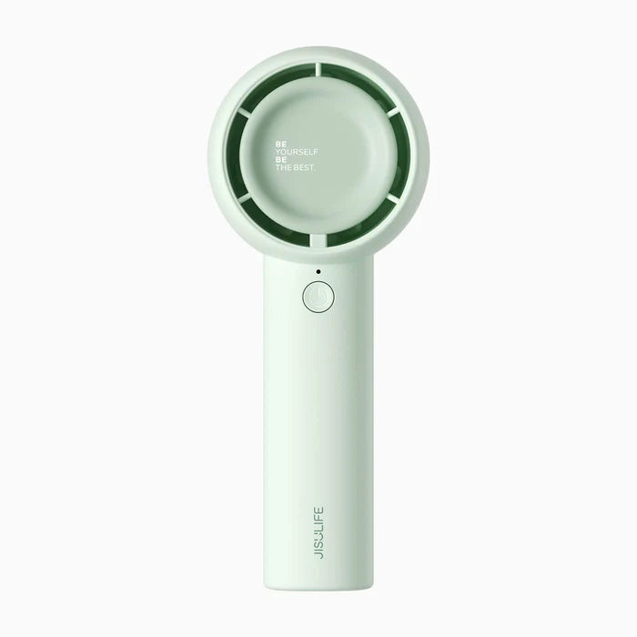Ventilator portabil de mână JISULIFE, Life5, autonomie 2-7h, baterie 2000mAh, 3 viteze, încărcare rapidă, Verde mentă