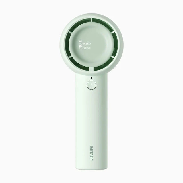 Ventilator portabil de mână JISULIFE, Life5, autonomie 2-7h, baterie 2000mAh, 3 viteze, încărcare rapidă, Verde mentă