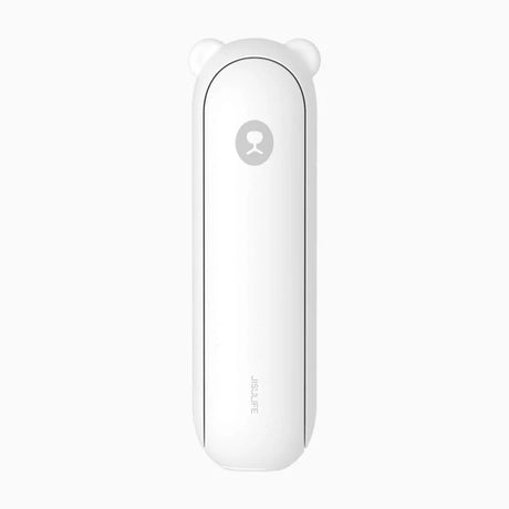 Ventilator portabil de mână JISULIFE, Life8 Plus, autonomie 11-46h, baterie 4500mAh, funcție Power Bank, lanternă LED, design pliabil, 3 viteze, încărcare rapidă, Alb