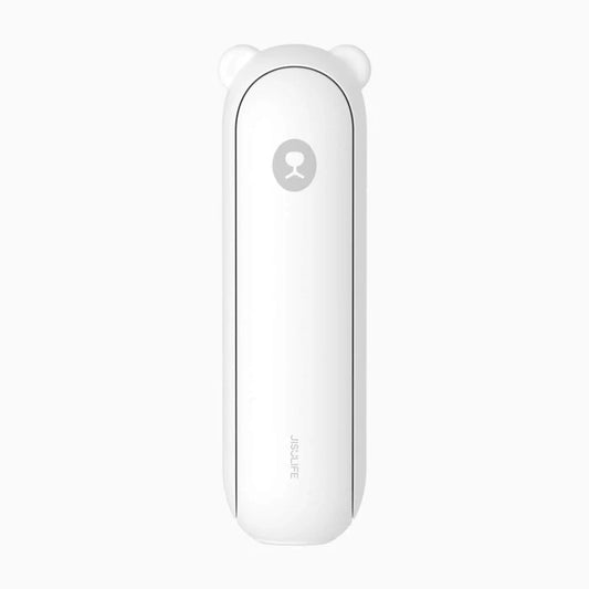 Ventilator portabil de mână JISULIFE, Life8 Plus, autonomie 11-46h, baterie 4500mAh, funcție Power Bank, lanternă LED, design pliabil, 3 viteze, încărcare rapidă, Alb