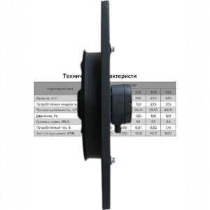 Ventilator axial de tubulatura STORM 200, Debit 890 mc/h, Carcasa metalica, Diametru Ø200mm