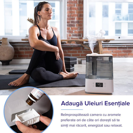 Resigilat! Umidificator de aer LEVOIT Classic 300S, Rezervor 6L, Super Silentios, Aplicatie Smart, Senzor Umiditate, Functie AUTO, Aromaterapie, Autonomie 60 ore, Gray