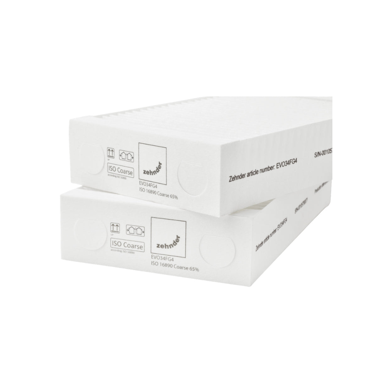 Set filtre de schimb pentru Zehnder EVO 3 / EVO 4, 2 buc ISO Coarse ≥ 70 % (G4)