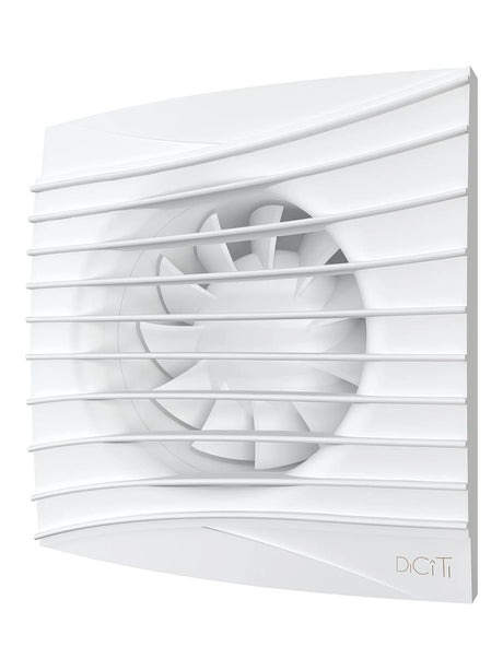 Ventilator baie SILENT 4C Matt White, Super Silent, Clapeta antiretur, Motor Long Life 40000h, Debit 90mc/h, Ø100mm, Matt White
