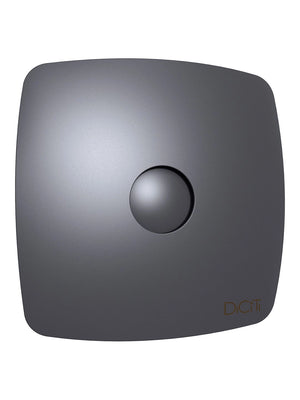 Ventilator de baie Rio 4C Dark Gray Metal, Debit 100 m3/h, Diametru Ø98, Clapeta antiretur, Dark Gray Metal