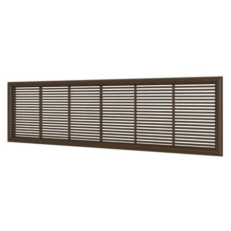 Grila ventilatie rectangulara 227x67, exterior, Plastic ABS, Brown