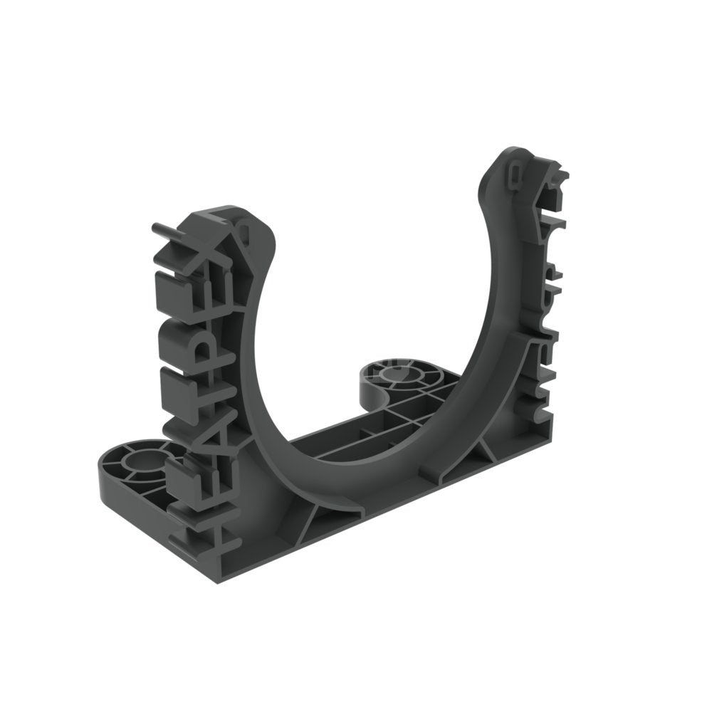 Cleme radiale pentru țevi Heatpex Aria Connect, 75 mm, set 100 bucati, Conectare simplă și rapidă tip clips, Material Polipropilenă (PP), Gri