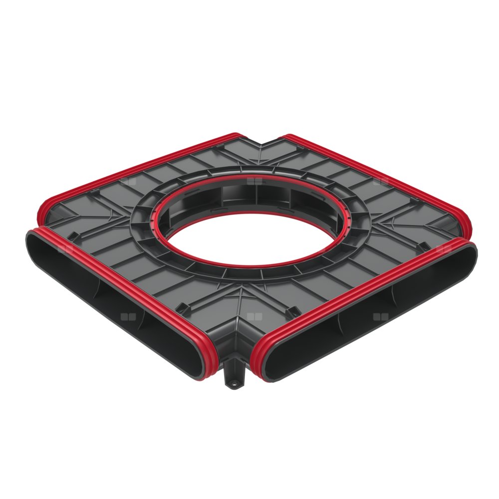 Corp plat cutie de distribuție Heatpex Aria Flat 500, Material Polipropilenă (PP), ATC1, Negru