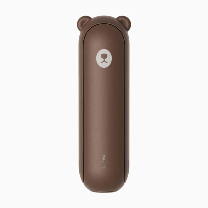 Ventilator portabil de mână JISULIFE, Life8 Plus, autonomie 11-46h, baterie 4500mAh, funcție Power Bank, lanternă LED, design pliabil, 3 viteze, încărcare rapidă, Maro