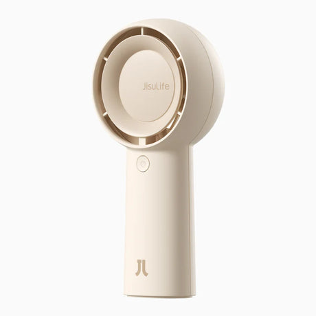 Ventilator portabil de mână JISULIFE, Life5 Plus, autonomie 3-15h, baterie 4000mAh, 5 viteze, încărcare rapidă, Bej
