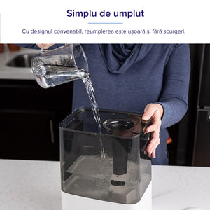 Umidificator de aer LEVOIT Classic 300S, Rezervor 6L, Super Silentios, Aplicatie Smart, Senzor Umiditate, Functie AUTO, Aromaterapie, Autonomie 60 ore, Gray