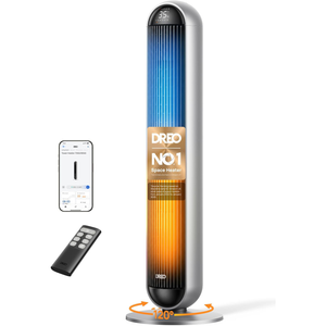 Aeroterma 2in1 Dreo 806S, Heater 2000W, Ventilator Turn, Heater Ceramica, Oscilatie 120°, Timer 12h, Display LED, 5 Trepte Incălzire, 12 Trepte Ventilare, DREO App, FortPlug, TurboSilent, Mod ECO, Termostat, Telecomanda, Negru&Argintiu