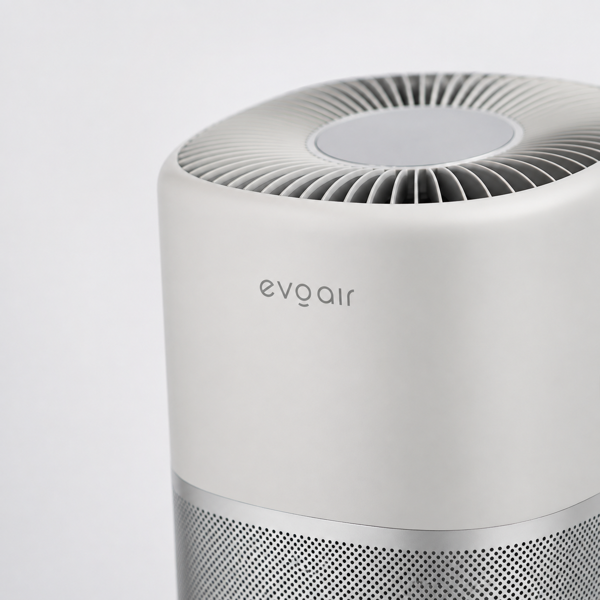 Purificator aer Evoair Aero400, Smart, Wifi, 400 m³/h, Filtru 3in1 True HEPA, Carbon Activ, Pre-filtru, Mod Auto, Mod de noapte, 3 trepte de vitezaTimer, Pana la 85 m2, Alb&Gri