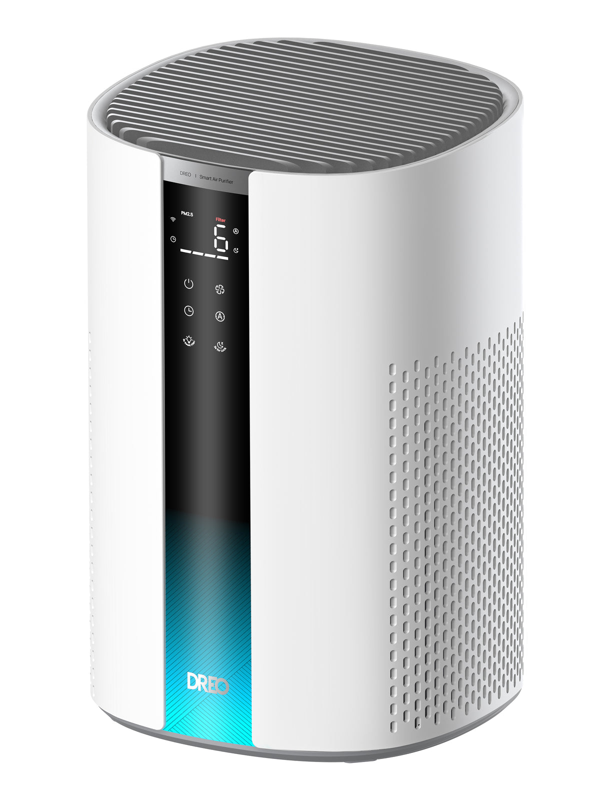 Purificator aer Dreo 337S Smart, Wifi, 243 m³/h, Filtru 3 in 1 H 13 True HEPA, Senzor calitate aer, 4 trepte de viteza, Mod Turbo, Mod Auto, Mod de noapte, Lumină ambientală, Până la 99 m³, Alb