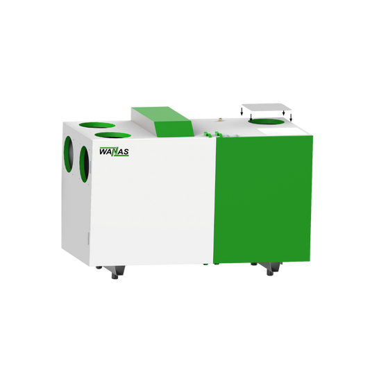 Centrala de Ventilație cu recuperare de căldură 4 în 1 Wanas Combo 1030-_V&H_Prestige cu baterie pe apă, Smart, Funcție Ventilație, Umidificare, Încălzire și Răcire