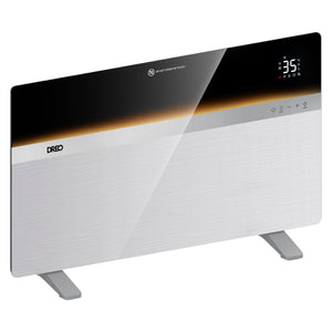 Aerotermă cu convecție DREO 711S Smart, 1500W, Mod ECO, Incălzire silențioasă HyperSilent™ 0 dB, 3 Trepte, Control temperatură 5–35°C, ECO, Timer 24h, Protecție Shield360° cu 8 niveluri de siguranță, IP24, Telecomanda, Temporizator 12h, Argintiu