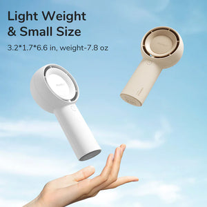 Ventilator portabil de mână JISULIFE, Life5 Plus, autonomie 3-15h, baterie 4000mAh, 5 viteze, încărcare rapidă, Verde mentă