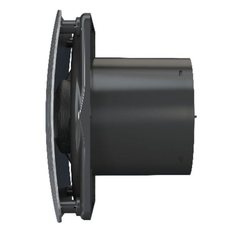 Ventilator de baie Rio 4C Matt Black Debit 100 m3/h, Diametru Ø100, Clapeta antiretur, Black Al