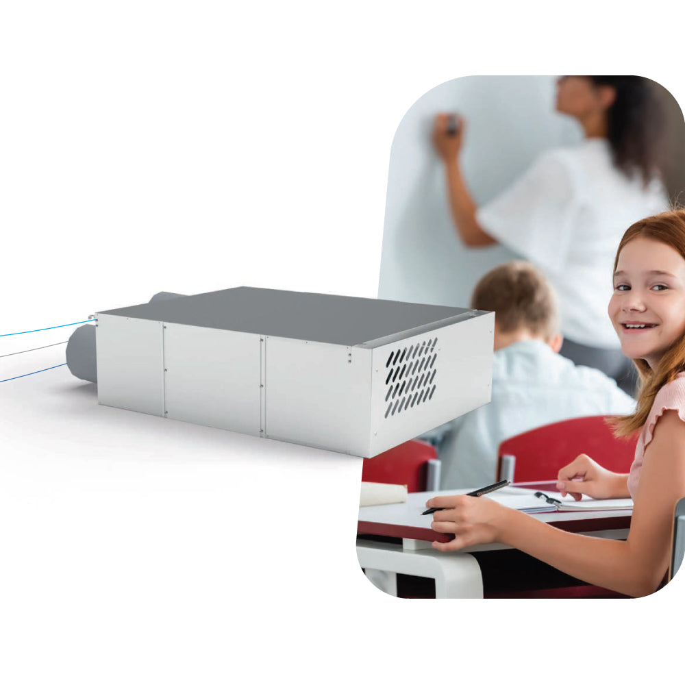 Helty Flow 800 Steel – montaj tavan sau perete (800 m³/h)