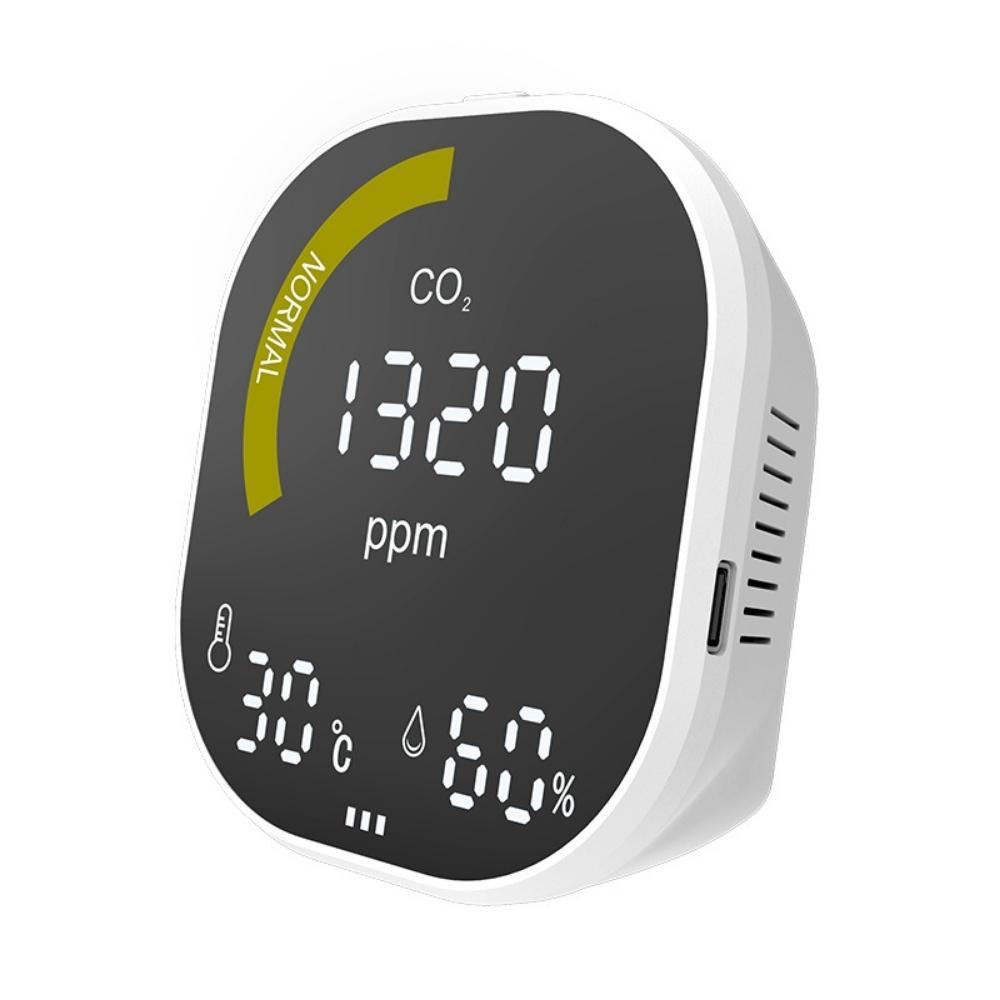 Monitor calitate aer CO2-3, detector CO2 dioxid de carbon, Temperatura, Umiditate, incarcare USB-C