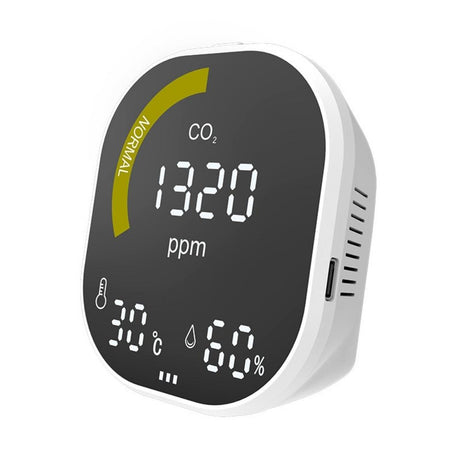 Monitor calitate aer CO2-3, detector CO2 dioxid de carbon, Temperatura, Umiditate, incarcare USB-C