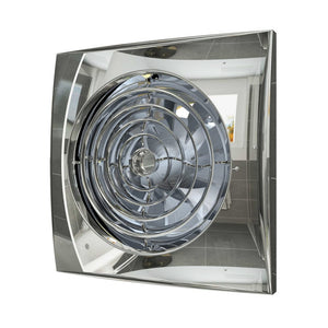 Ventilator baie AURA 4C Silent, Clapeta antiretur, Garantie 2 ani, Motor Long Life 40000h, Debit 90mc/h, Ø100mm Chrome