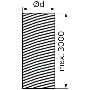 Tub flexibil aluminiu hotă (3M), Ø120mm