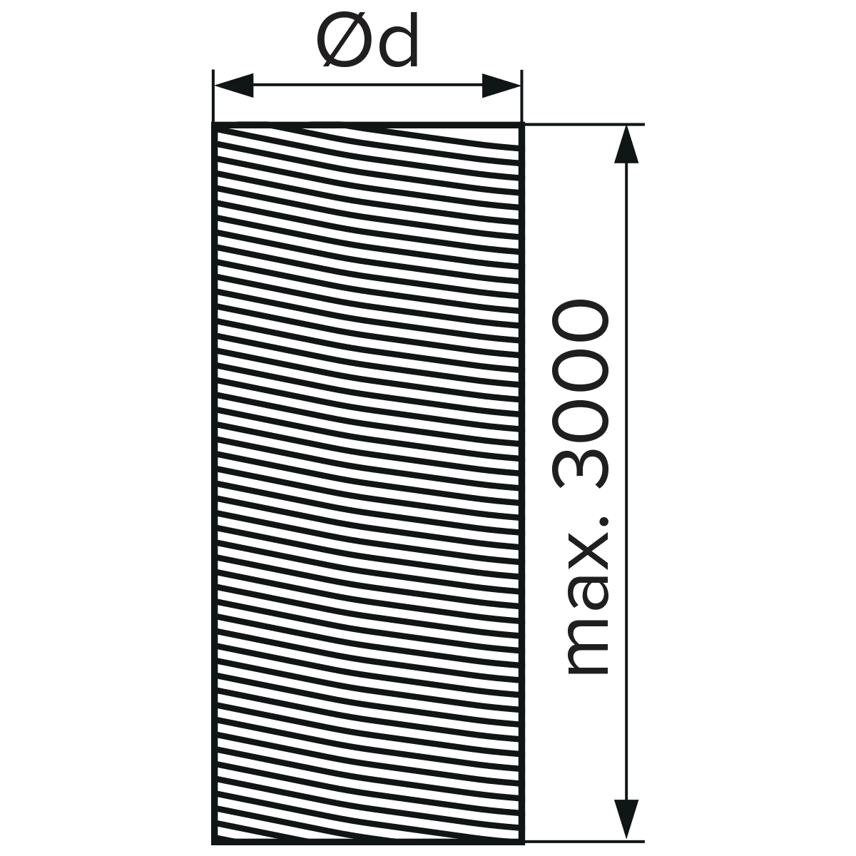 Tubulatura flexibila hota din aluminiu, Lungime 3M, Ø120mm
