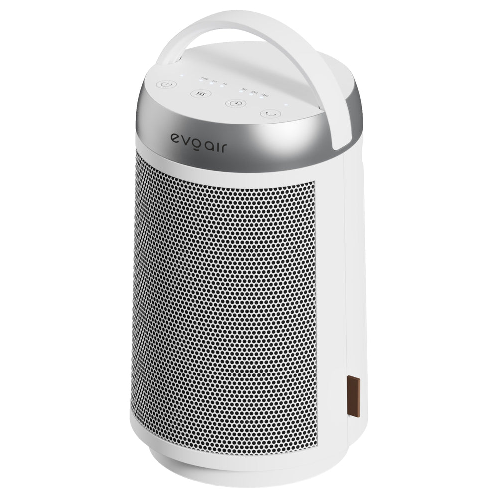 Aerotermă ceramică Evoair Warmix 1500, Wi-Fi, Control Aplicație SmartLife, Încălzire Ceramică PTC, Termostat 3 trepte, Oscilație 60°, Protecție Răsturnare, Răcire Automată (60s), Ecran Tactil, Alb
