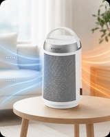 Aerotermă ceramică Evoair Warmix 1500, Wi-Fi, Control Aplicație SmartLife, Încălzire Ceramică PTC, Termostat 3 trepte, Oscilație 60°, Protecție Răsturnare, Răcire Automată (60s), Ecran Tactil, Alb