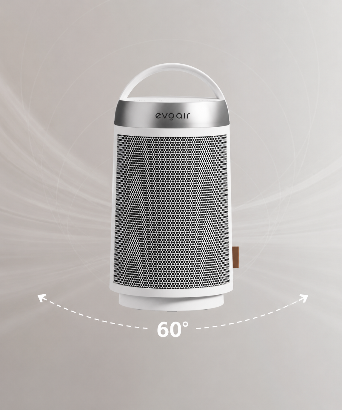 Aerotermă ceramică Evoair Warmix 1500, Wi-Fi, Control Aplicație SmartLife, Încălzire Ceramică PTC, Termostat 3 trepte, Oscilație 60°, Protecție Răsturnare, Răcire Automată (60s), Ecran Tactil, Alb