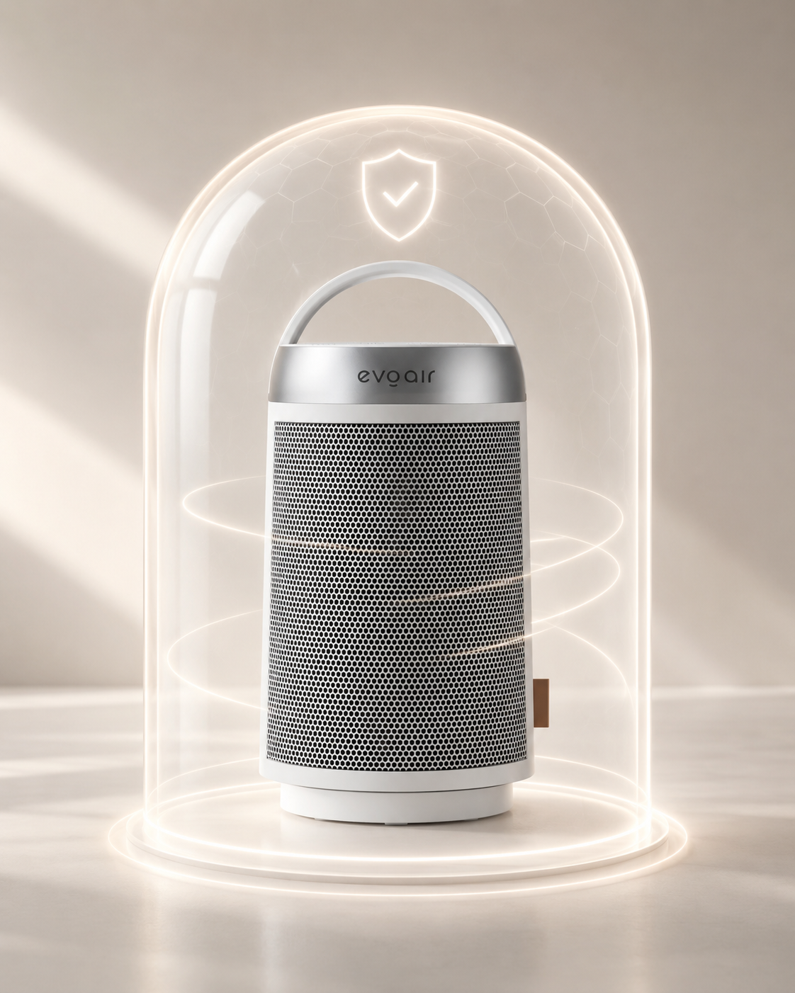 Aerotermă ceramică Evoair Warmix 1500, Wi-Fi, Control Aplicație SmartLife, Încălzire Ceramică PTC, Termostat 3 trepte, Oscilație 60°, Protecție Răsturnare, Răcire Automată (60s), Ecran Tactil, Alb