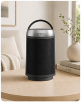 Aerotermă ceramică evoair Warmix 1500, Wi-Fi, Control Aplicație SmartLife, Încălzire Ceramică PTC, Termostat 3 trepte, Oscilație 60°, Protecție Răsturnare, Răcire Automată (60s), Ecran Tactil, Negru