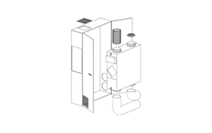 Helty Flow M1000 Steel – montaj perete, tip dulap lemn (1000 m³/h)