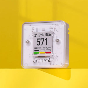 Monitor Aranet4 HOME, Wireless, Senzor CO₂ tip NDIR, Temperatură, Umiditate relativă, Presiune atmosferică, , Ecran E-Ink, Portabil, Alb