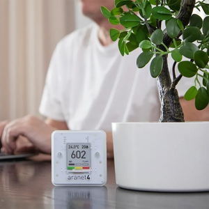 Monitor Aranet4 HOME, Wireless, Senzor CO₂ tip NDIR, Temperatură, Umiditate relativă, Presiune atmosferică, , Ecran E-Ink, Portabil, Alb