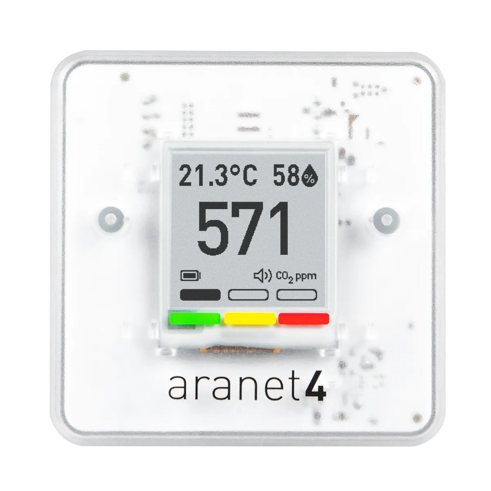 Monitor Aranet4 HOME, Wireless, Senzor CO₂ tip NDIR, Temperatură, Umiditate relativă, Presiune atmosferică, , Ecran E-Ink, Portabil, Alb