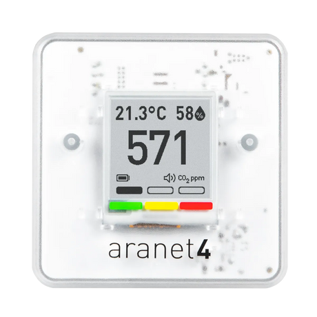 Monitor Aranet4 HOME, Wireless, Senzor CO₂ tip NDIR, Temperatură, Umiditate relativă, Presiune atmosferică, , Ecran E-Ink, Portabil, Alb