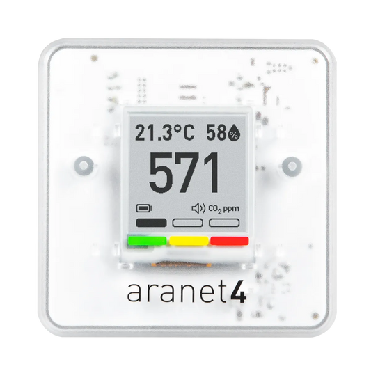 Monitor Aranet4 HOME, Wireless, Senzor CO₂ tip NDIR, Temperatură, Umiditate relativă, Presiune atmosferică, , Ecran E-Ink, Portabil, Alb