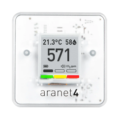 Monitor Aranet4 HOME, Wireless, Senzor CO₂ tip NDIR, Temperatură, Umiditate relativă, Presiune atmosferică, , Ecran E-Ink, Portabil, Alb