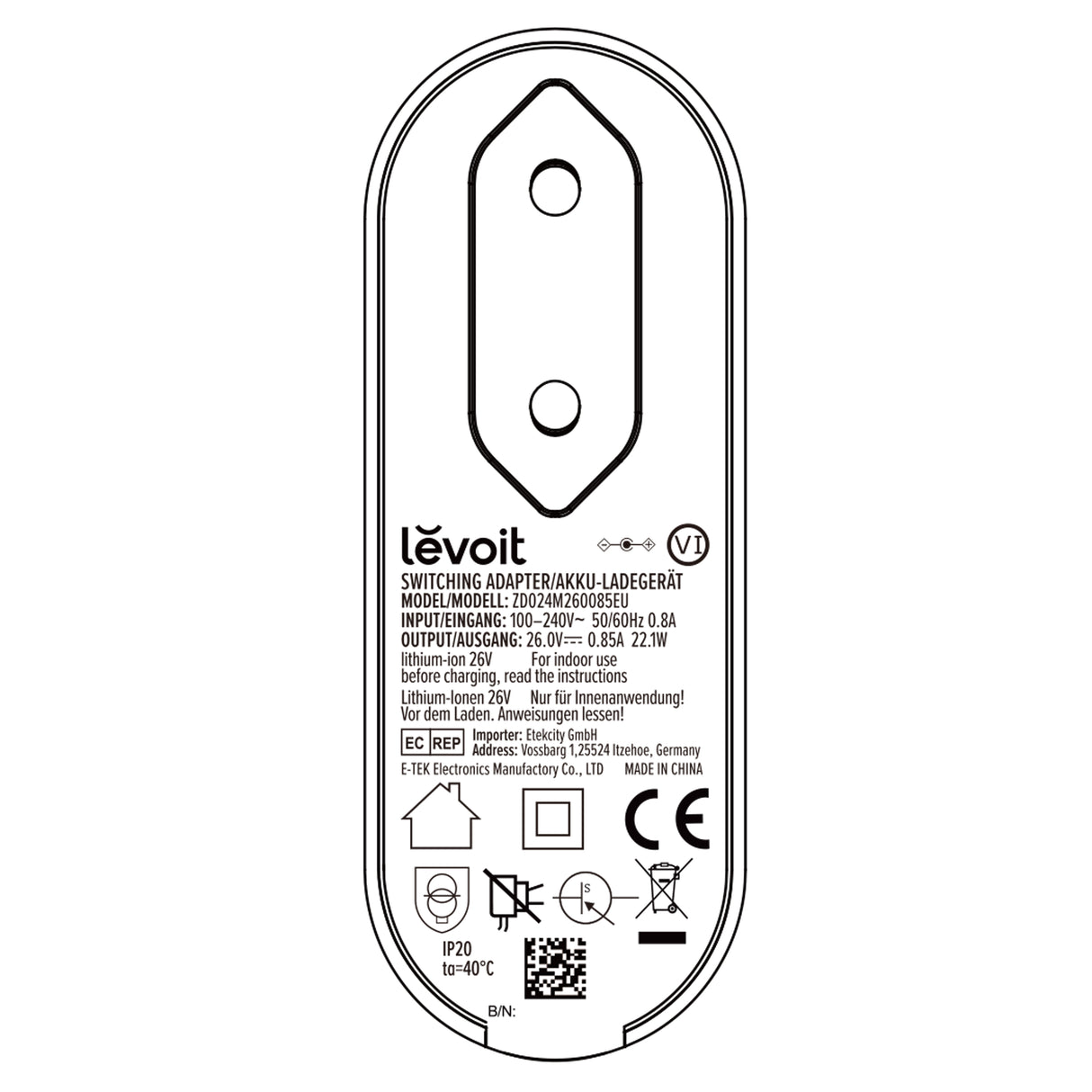 Adaptor pentru Aspirator vertical fara fir LEVOIT V200