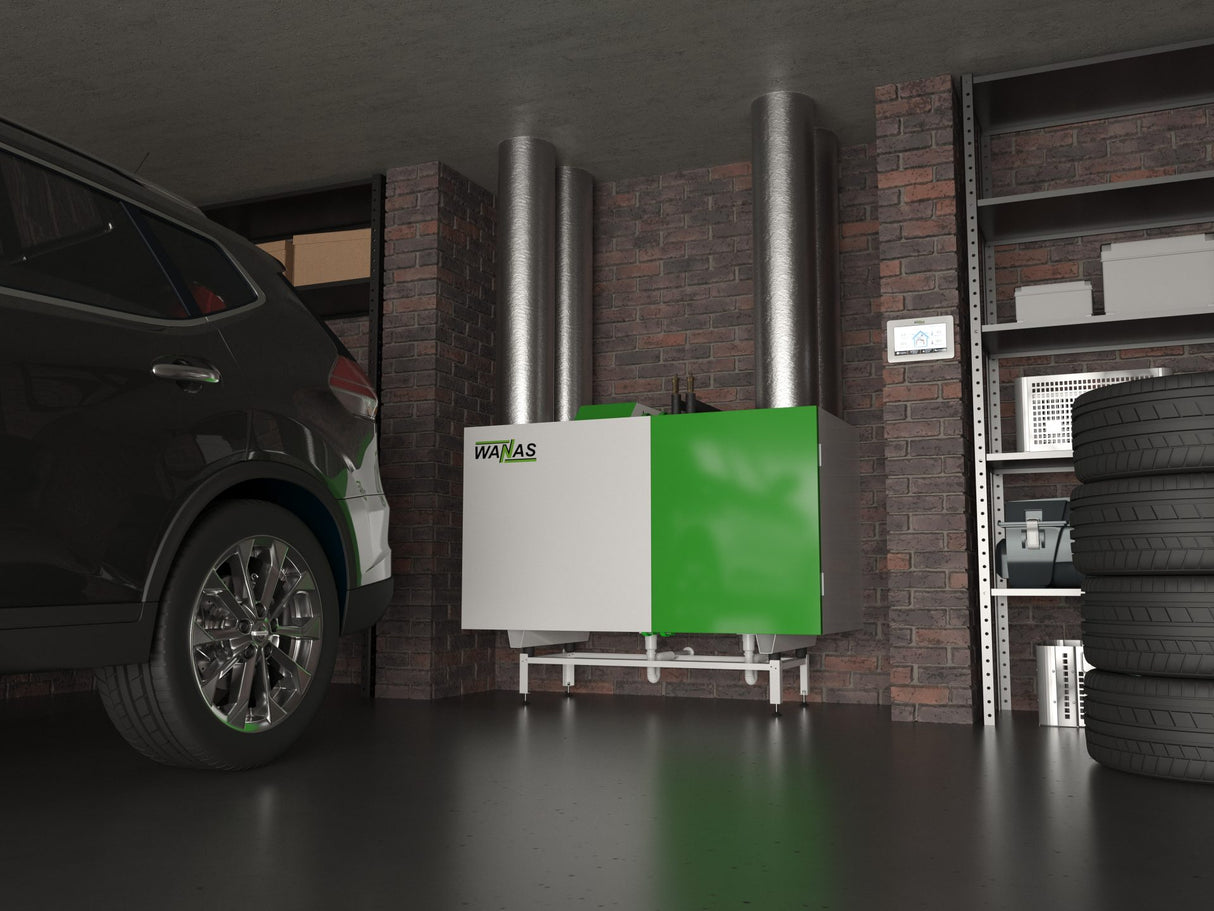 Centrala de Ventilație cu recuperare de căldură 4 în 1 Wanas Combo 830 Prestige cu baterie pe freon și agregat Midea, Smart, Funcție Ventilație, Umidificare, Încălzire și Răcire