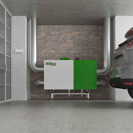 Centrala de Ventilație cu recuperare de căldură 4 în 1 Wanas Combo 1030-_V&H_Prestige cu baterie pe apă, Smart, Funcție Ventilație, Umidificare, Încălzire și Răcire