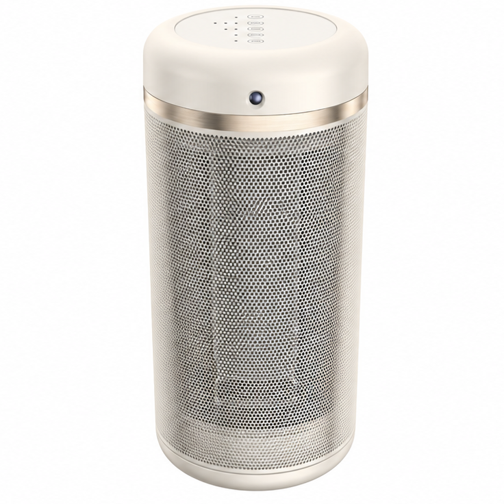 Aerotermă ceramică evoair Warmix 2200 Smart White, Wi-Fi, Control Aplicație SmartLife, Încălzire Ceramică PTC, Senzor Smart Motion, Telecomandă, Oscilație Automată, Timer 8h, Protecție Răsturnare, Ecran Tactil, Alb