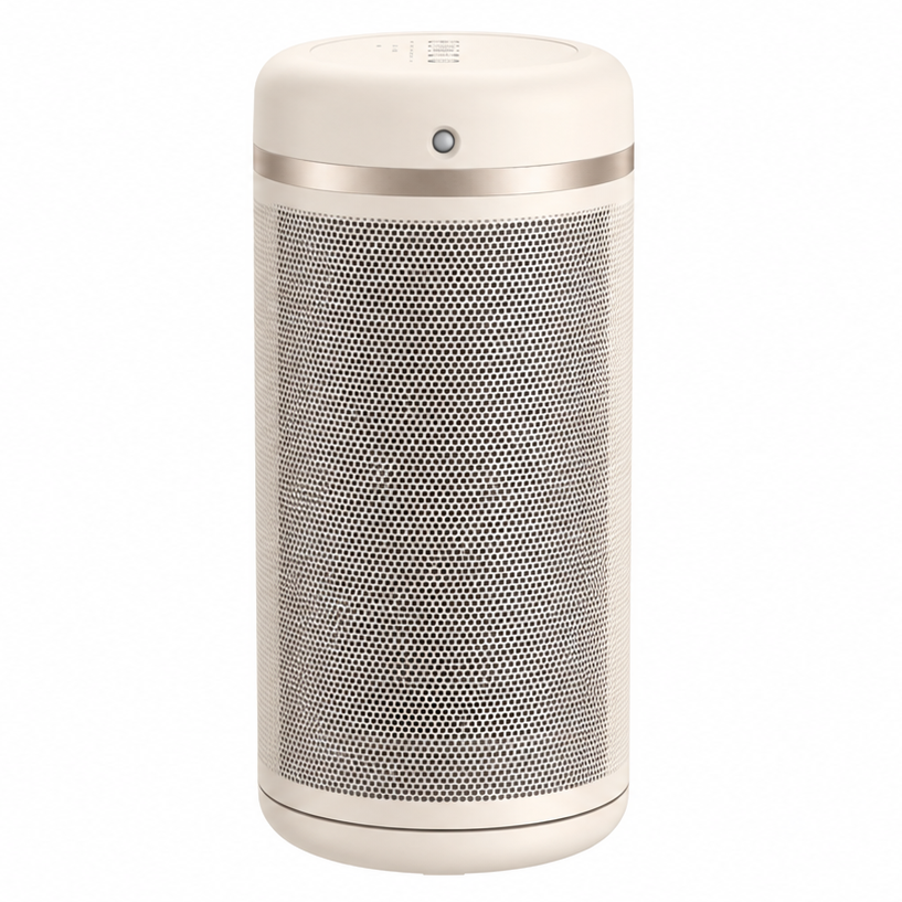 Aerotermă ceramică evoair Warmix 2200 Smart White, Wi-Fi, Control Aplicație SmartLife, Încălzire Ceramică PTC, Senzor Smart Motion, Telecomandă, Oscilație Automată, Timer 8h, Protecție Răsturnare, Ecran Tactil, Alb