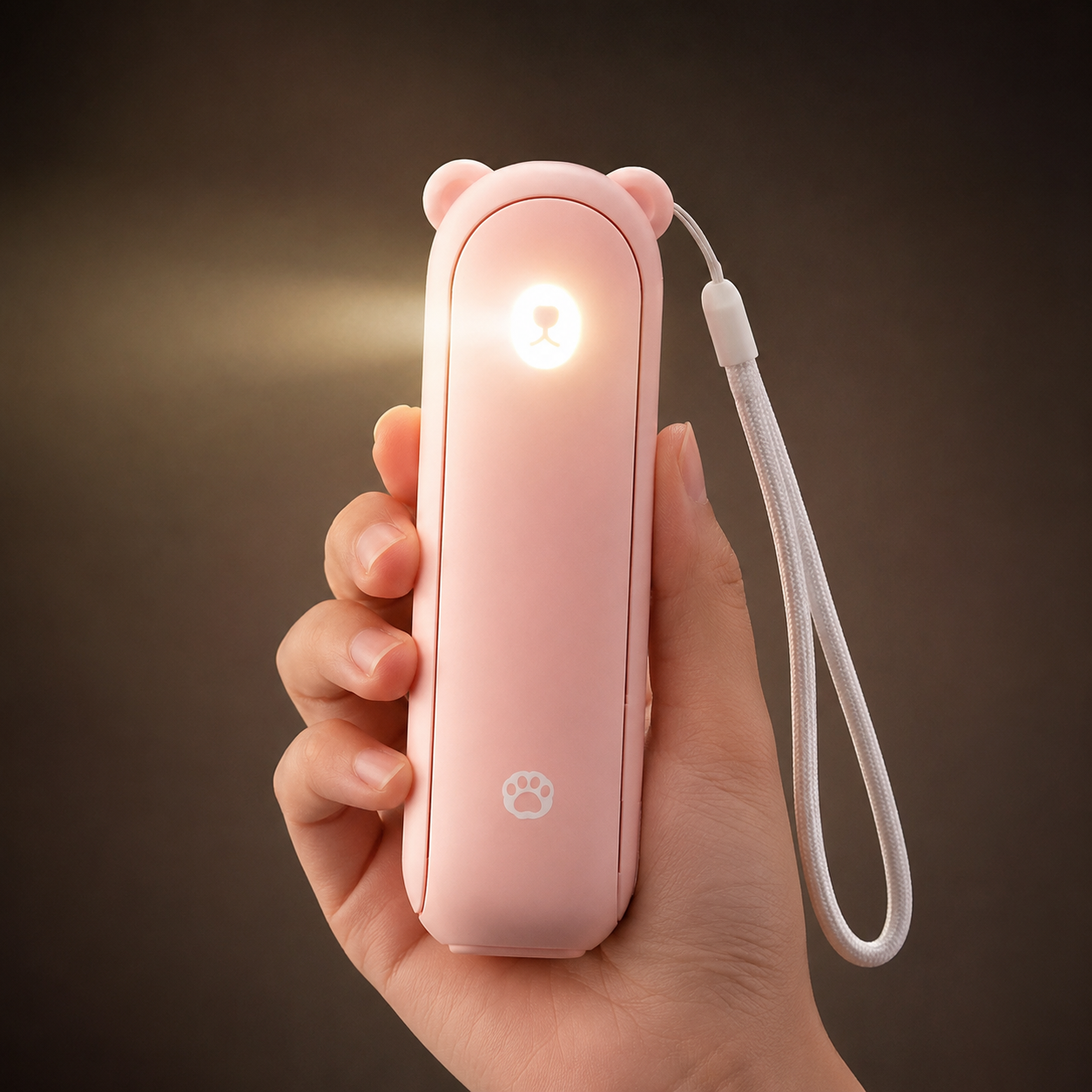 Ventilator portabil de mână JISULIFE, Life8, autonomie 12-21h, baterie 2000mAh, funcție Power Bank, lanternă LED, design pliabil, 2 viteze, încărcare rapidă, Roz